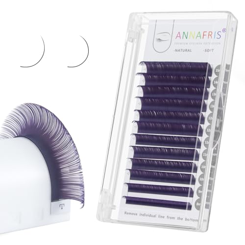 Colored Eyelash Extensions 0.07D 8-15mm Mix Lavender