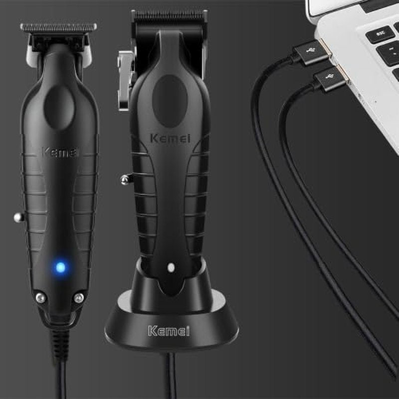 KEMEI Professional Hair Clipper and Trimmer Kit with 11 Combs