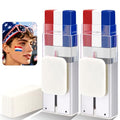 USA Patriotic Face Paint Stick - Red White Blue (2-Pack)