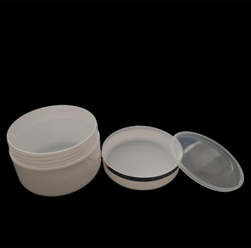 8 Pack Plastic Empty Cosmetic Containers with Lid, Portable 3 Oz 100ml Refillable Make-up Face Cream Jars Case for Body Scrub Mask Lotion Storage Pot (White)