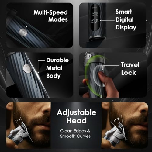 Oraimo Electric Beard Trimmer for Men - Adjustable & Long Battery Life