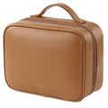 RIGHT AWAY Brown Waterproof Travel Toiletry Bag with Compartments for Women