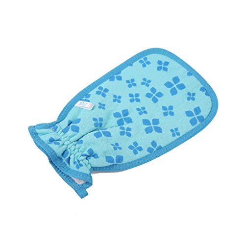 LISSOMPLUME Rubbing Glove Body Scrub Shower Towel Exfoliating Scrub Bath Mitt Spa Blue