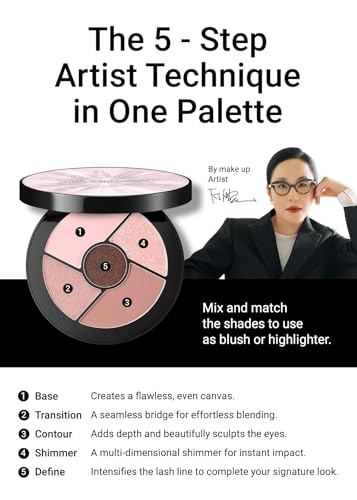Jung Saem Mool Artist Eye Palette - 5-Color Eyeshadow Orange Brown