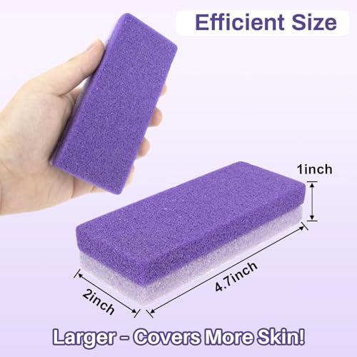 RAQEHO 10-Pack Dual-Sided Foot Pumice Stone for Callus & Hard Skin