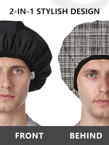 Men's Reusable Shower Cap Waterproof Double-Layer