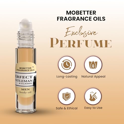 MOBETTER FRAGRANCE OILS Perfect Gentleman A Classic Men Cologne Body Oil 1/3 oz roll on Glass Bottle