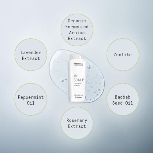 Framesi Morphosis Scalp Cleansing Shampoo, Cleanses Hair and Scalp, Clarifying, Removes Buildup, Natural Ingredients, Color Safe