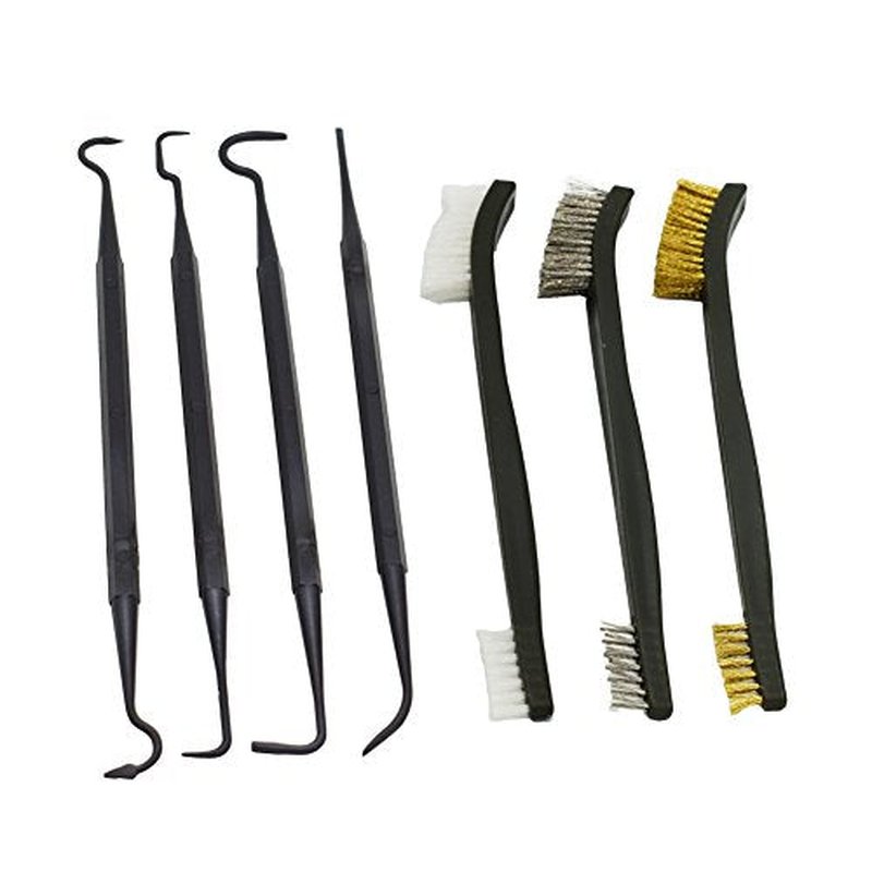 7-Pack Double-Ended Gun Cleaning Brushes & Picks Set