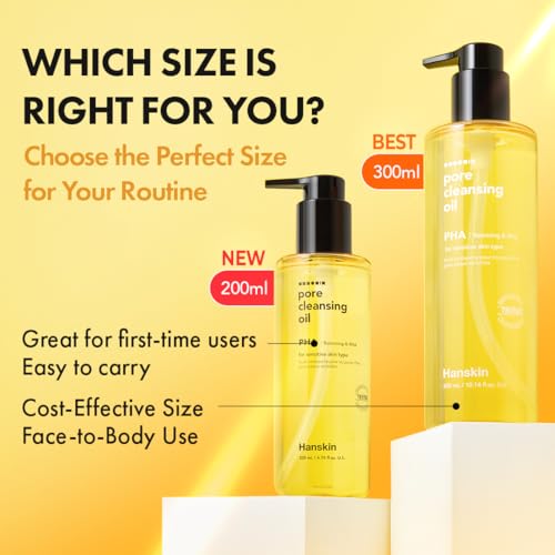 Hanskin Pore Care Duo ? PHA Cleansing Oil & Cleansing Foam | Blackhead Removal, Gentle Exfoliation & Pore Care for Oily, Acne-Prone & Combination Skin | Korean Skincare Set, K-Beauty