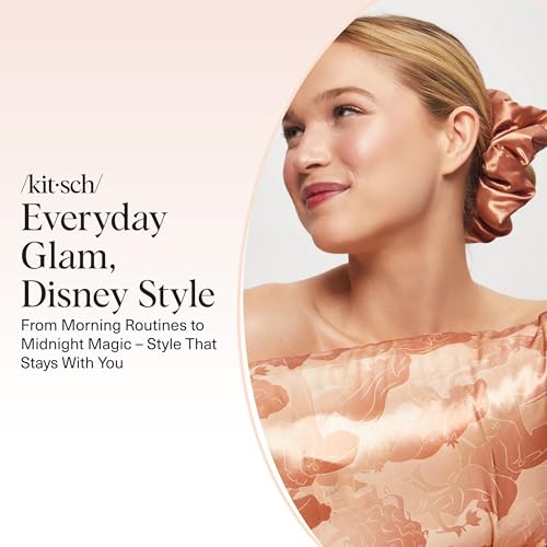 Kitsch & Disney Satin Scrunchies for Women - Desert Crown 2 Pack