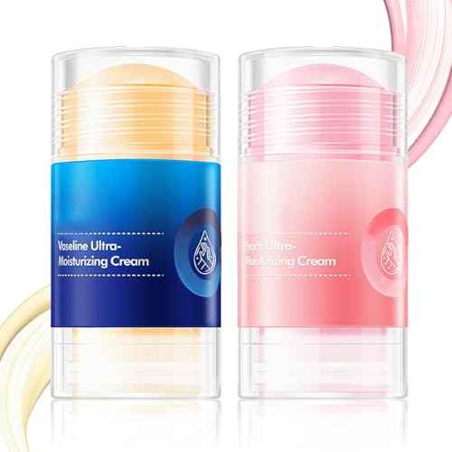 Foot Balm Stick Duo (2PC) | Hydrating & Moisturising Heel Balm | Softening and Nourishing Cream for Dry Heels, Hands & Elbows | Plant-Based Gentle Foot Cream (Pink & Blue)