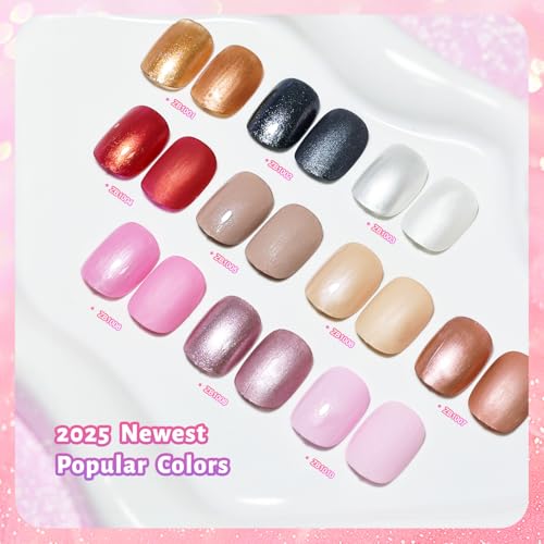 OpenLive Glitter Nail Polish Set – 12 Color Assortment with Base & Top Coat, Long-Lasting & Fast Drying
