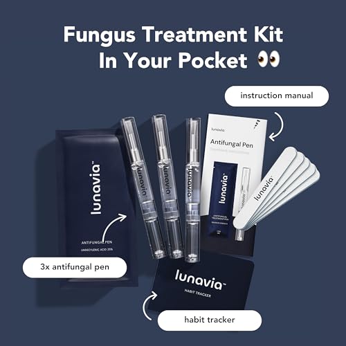 Lunavia Antifungal Pen 3-Pack - Treats Athlete’s Foot, Jock Itch, Ringworm, 25% Undecylenic Acid