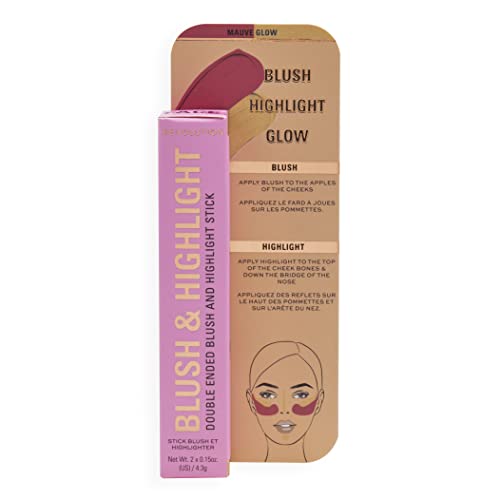 Revolution Beauty Blush & Highlight Stick Duo - Mauve Glow