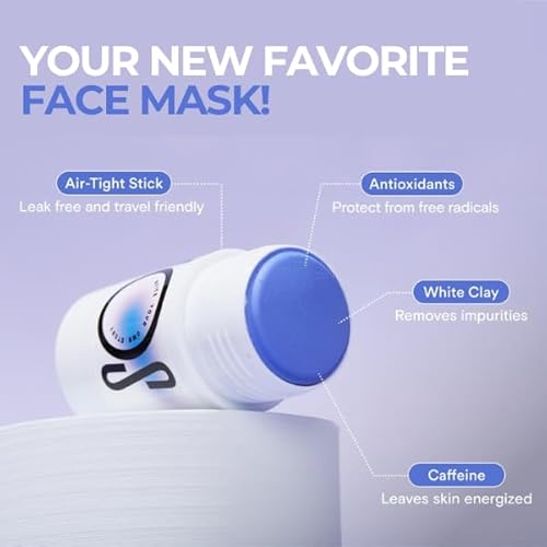 WYOS Face Cleanser & Clay Face Mask Stocking Stuffer Bundle | Travel Size, Leak Free, Vegan, Cruelty Free, Portable, Sulfate Free, Paraben Free