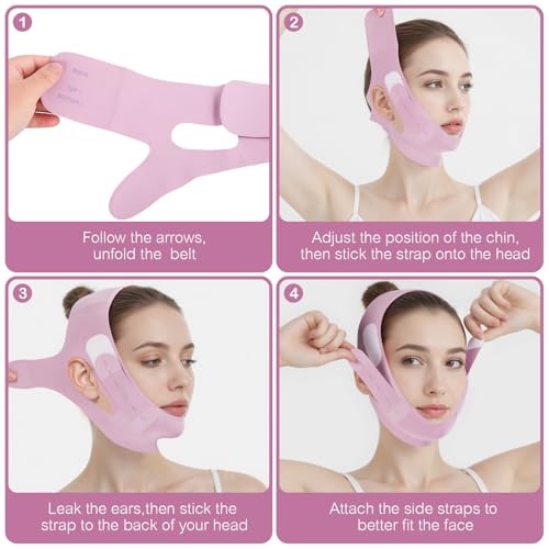 Sleep & Face Shape Chin Strap - Double Chin Reducer & V-Line Face Shaper
