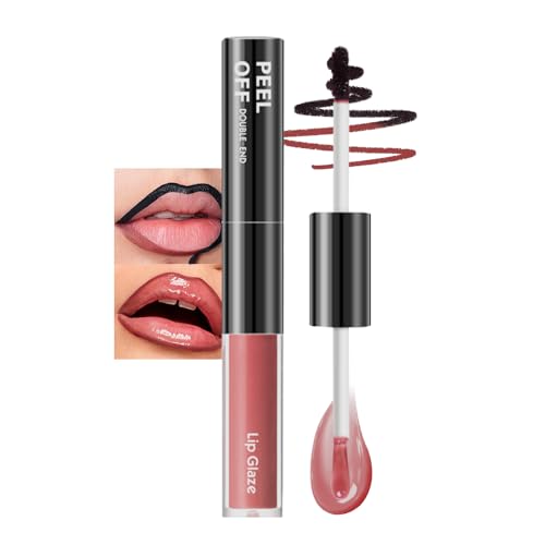Peel-Off Lip Liner & Gloss Duo – Mocha Brown Waterproof Lip Tint