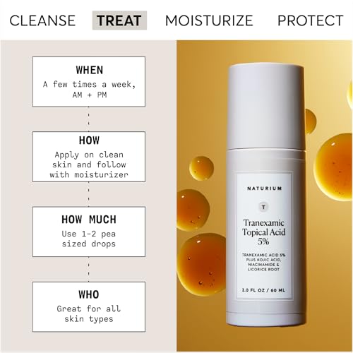 Naturium Tranexamic Topical Acid 5% Jumbo, Face & Skin Care with Kojic Acid, Niacinamide & Licorice Root, 2 oz