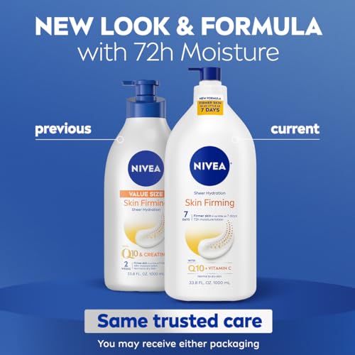 NIVEA Sheer Hydration Skin Firming Body Lotion, 33.8 FL OZ