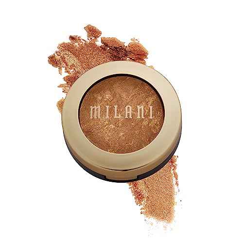 Milani Bronzer Powder - Baked Bronzer Made in Italy, Bronzing Shimmer Highlighter Makeup for Contour -Dolce