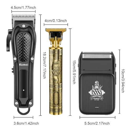 KEMEI Professional Hair Clipper & Beard Trimmer Set for Men