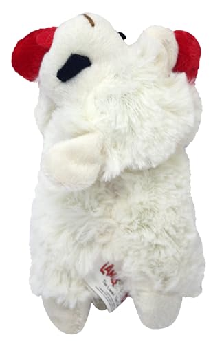 Multipet INTERNATIONAL 843140 Lambchop Plush Squeak Toy Mini for Pets, 6-Inch, White, small