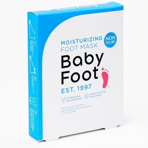 Moisturizing Foot Mask for Dry Cracked Feet - 15 Minute Spa Treatment with Collagen & Hyaluronic Acid