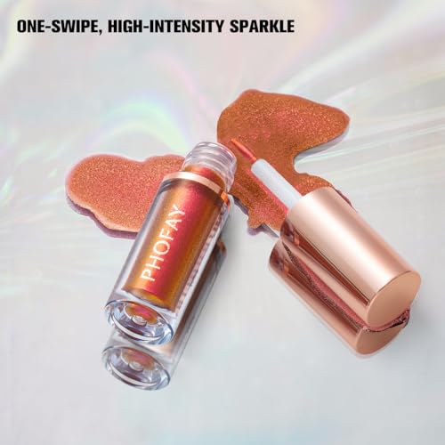 PHOFAY 8-Piece Liquid Glitter Eyeliner Set - Waterproof