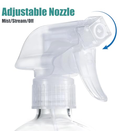 16 oz Glass Spray Bottles with Silicone Sleeve - 2 Pack