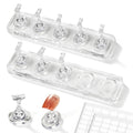 ESUOHYM Clear & White Non-Magnet Nail Stand for Press-On Nails & Art Practice - Large
