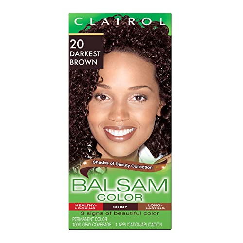 Clairol Balsam 020 Darkest Brown Permanent Hair Dye