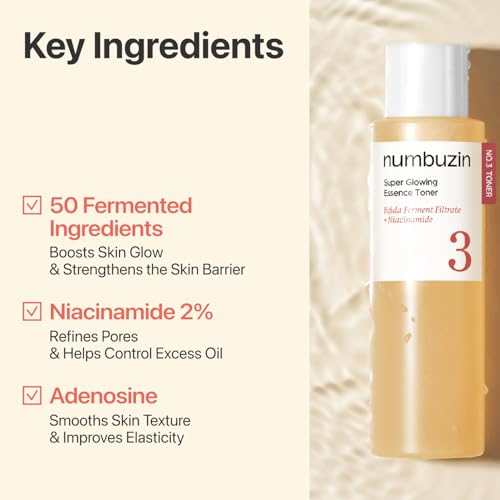 numbuzin No.3 Glowing Skin Duo | Essence Toner + Serum Set for Pores, Texture & Radiance, Glow