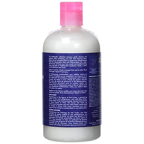 SheaMoisture Silicone Free Shampoo for Dry Hair Sugarcane Extract and Meadowfoam Paraben Free Shampoo 13 oz