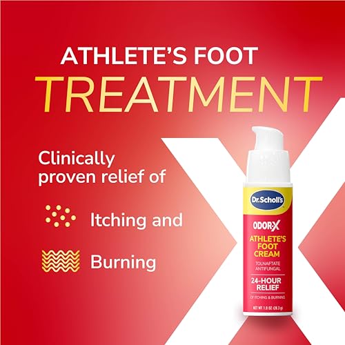 Dr. Scholl's Odor-X Athlete's Foot Antifungal Cream Treatment, 1 oz Pump