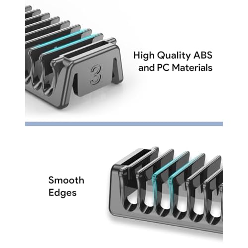 Guard Combs Kit 6PC with 0/3mm Body Comb, 1/2/3/5mm Bi-Directional Guide for O Blade QP2724 QP2834 QP2520/30 QP2620/30 and Pro Series, Electric Shaver Attachments Oblade Accessories