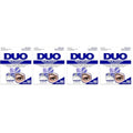 DUO Quick-Set Strong Hold Eyelash Lash Glue - White/Clear,Latex-Free,Waterproof,Fast Drying Strip Lash Adhesive 0.18 oz,(Pack of 4)