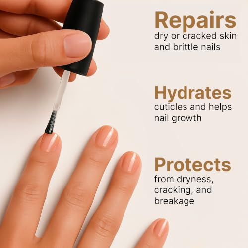 C CARE Lavender & Chamomile Cuticle Oil 2.5 oz - Nourishing Nail & Skin Moisturizer with Dropper & Brush