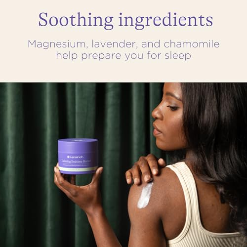 Lansinoh Magnesium Bedtime Body Butter for Pregnant Women, 7 oz