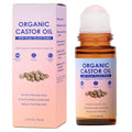 Organic Castor Oil Rose Quartz Roller Ball for Hair & Skin Care