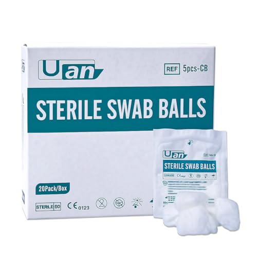 Sterile Wound Care Cotton Balls - 100% Pure Cotton, Individually Packaged