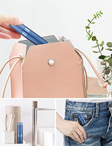 LISAPACK 8ML Refillable Perfume Spray Bottle - Portable Travel Atomizer (Blue)
