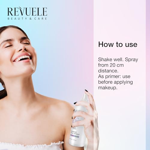 Revuele Fix & Dewy Makeup Setting Spray 4oz – 2-in-1 Primer & Hold