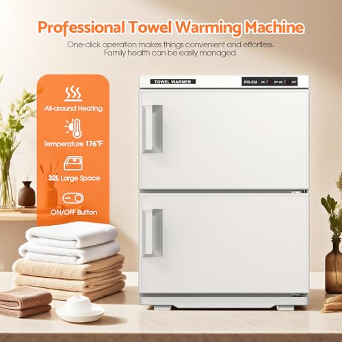 Lavoker 32L Dual-Chamber Towel Warmer for Spa & Salon