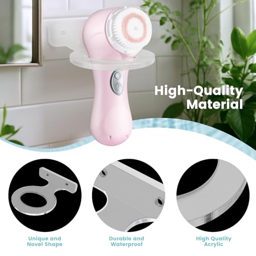 Acrylic Holder for Electric Face Scrubbers - Compatible with COSLUSCLSEVXY, TOUCHBeauty, WOVAZUS,Mia 2 Face Scrubber Stand, Waterproof & Durable Wall-Mounted Organizer