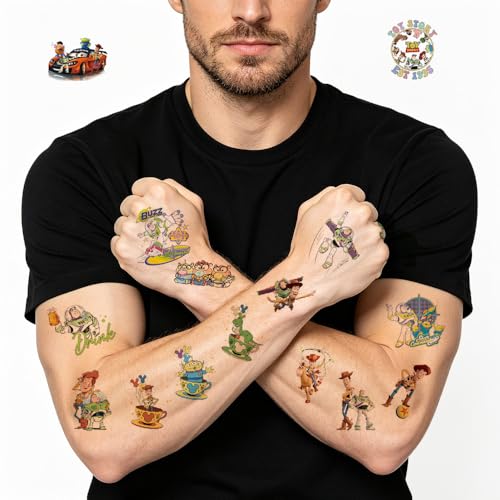 60-Piece Toy Anime Temporary Tattoos Waterproof Stickers