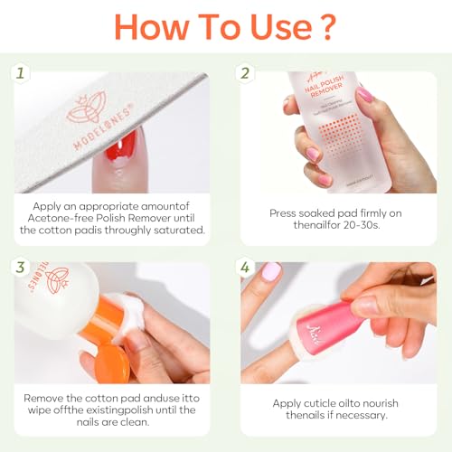 Modelones Maximum-Strength Acetone Nail Polish Remover, 8 FL.Oz.