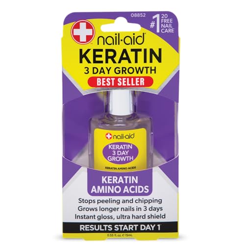 Nail-Aid Keratin Nail Strengthener - 3 Day Growth Treatment for Weak Nails