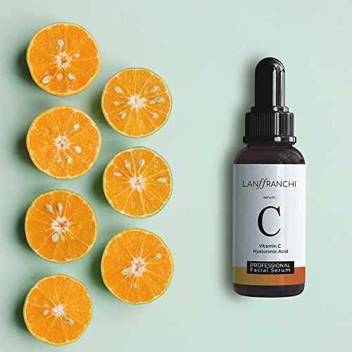 Vitamin C and Hyaluronic Acid Face Serum, Brightening and Anti-Aging, Plant-Based Formula, Unisex, 1 oz
