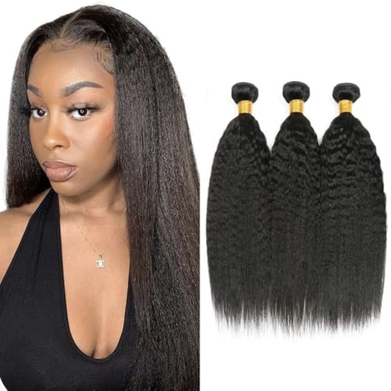 #1B Yaki Straight Human Hair Bundles 24" (3 Bundle, 50g)